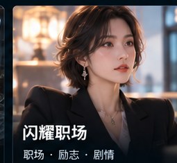 免费短剧《闪耀职场》职场励志短剧海报
